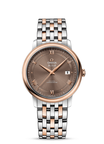Omega De Ville Prestige Co-Axial 39.5 Stainless Steel / Red Gold / Vintage Brown / Bracelet